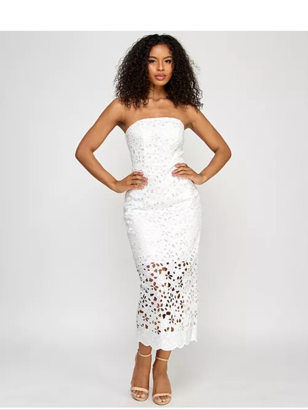 Katia Rae NWT White Floral Lace Maxi Dress XS $119 Wedding Bridal